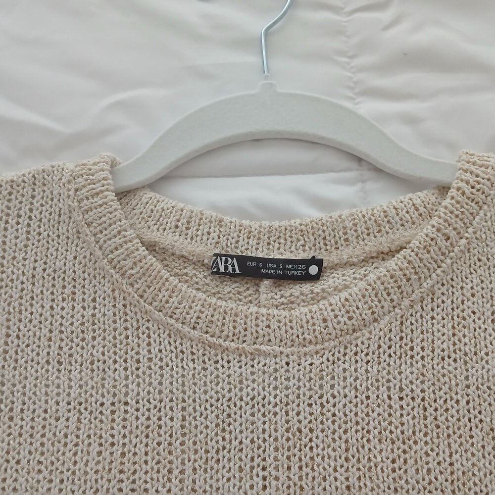 ZARA Rustic Shimmery Sweater - Picture 4 of 5